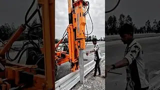 Work Tool Guardrail Piling Machine for Fast Road Construction
