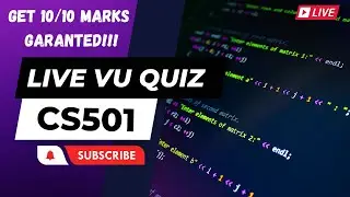 CS501 LIVE VU QUIZ 1| Get Full Marks Guaranteed | Quiz Hacks | Virtual University