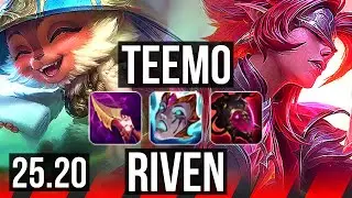 TEEMO vs RIVEN (TOP) | EUW Master | 25.20