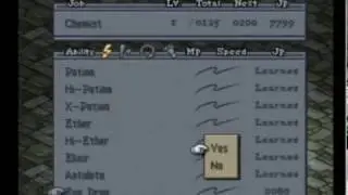 Final Fantasy Tactics: JP glitch