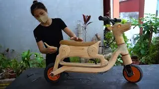 Creative Craftsmanship | Transforming Solid Wood into a Reindeer Inspired Wooden Vehicle