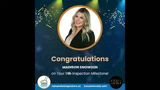 🎉 Realtor Milestone! Madison Snowden Hits 5 Inspections with Twin Peaks 🏡