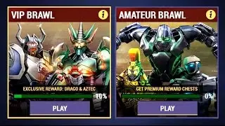 Real Steel Champions VIP BRAWL - DRAGO & AZTEC #5 ROBOTS PRO Series of fights NEW ROBOT(Живая Сталь)