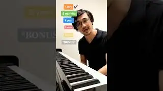 1 day to 1 year of playing piano