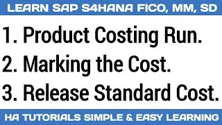 SAP Product Costing RUN With CK11N | Marking and Release the Cost with CK24