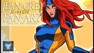 JEAN GREY FAN-ART (X-MEN 97) | IN PHOTOSHOP | Digital Art Process