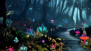 Enchanted Forest - Music & Ambience - Mystical Night Forest - Cozy Forest Ambience, Magical Forest