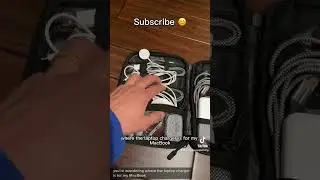 Packing Apple cords for travel ✈️ #apple #technology  #travelhack