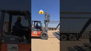 How to Use Forklift for Heavy Steel Loading😱💪 #shorts #virelshorts #shortsfeed