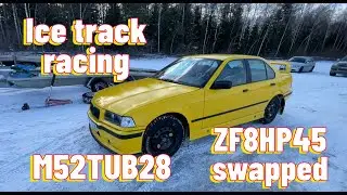 Ice track in BMW E36 328 (M52TUB28) with ZF 8HP45 transmission swap