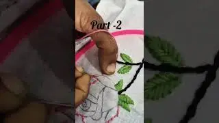 Hand Embroidery Rose Flower 🌹 | Easy Rose Stitch for Beginners | Voice Over