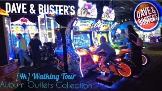 🇺🇸 Walking Tour inside Dave & Buster's Games Activeties in Auburn Outlets Collection Super Mall