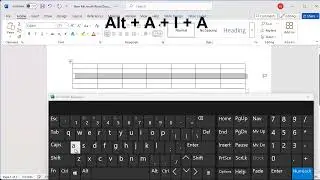 Shortcut to insert row in table in word