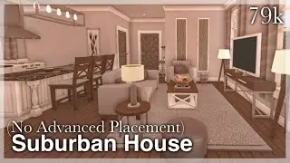 Bloxburg - Suburban House Speedbuild (no advanced placement) | full tour + interior