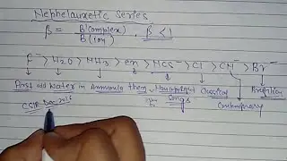 [super trick]: Nephelauxetic Series: Csir net gate chemistry
