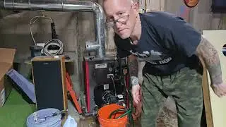 Boiler cleanout for low hot water pressure.