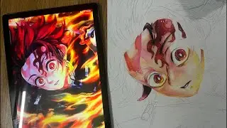 Watch Me Draw Tanjiro (Full Process &bull; Live Anime Art) #tanjiro #demonslayer #art #live #anime