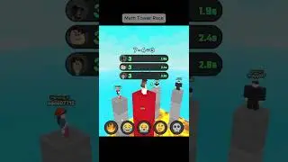 Abcplay Math Tower Race in Roblox 09 #roblox #newgameinroblox #maths #towerroblox #robloxedit