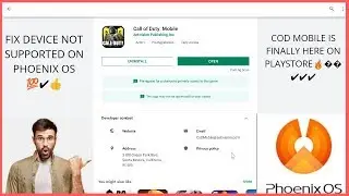 COD MOBILE |  FIX DEVICE NOT SUPPORTED | PHOENIX OS👍🔥🔥