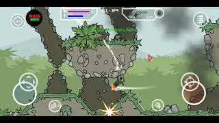 Mini Militia hacked😲😲   Unlimited health, nitro, ammo, wall hack.
