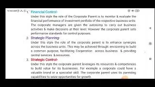 CORPORATE PARENTING BPSM LEC18