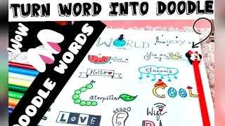 How to turn words into doodle? #doodlewords #cutedoodle #cutewords