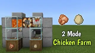 2 Mode CHİCKEN FARM Minecraft | Eggs And Cooked Chickens