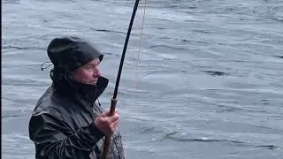 Spring Salmon Fly fishing on Catholes, Stanley, Perthshire, TAY March 2020 PD
