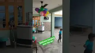 Balloon Blast, hanging over the fan #balloonblast #balloon #shorts #viralvideo #trending