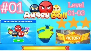 NEW VERSION OF (RED BALL) - ANGRY BALL VICTORY (LEVEL 1-3) Gameplay Android Offline #01