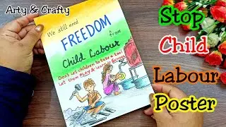 World Day against child labour Drawing /How to draw stop child day poster /Stop Child Labour Drawing