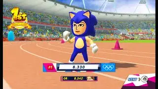 Mario and Sonic at the London 2012 Olympic games 100m