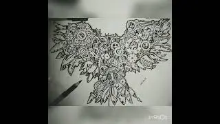 Steampunk Noctowl! this took forever! #art #steampunk #pokemon #drawing #shorts