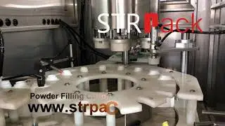 Talcum Powder Bottle Powder Filling and Capping Machine Two head Powder Filling Capping Line