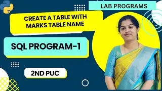2nd, the PUC MySQL program to create a  marks table