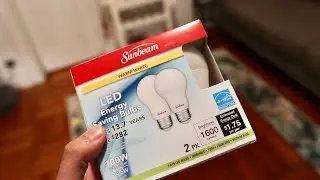 $1 🙀 Sunbeam LED Light Bulb 💡 2 Pack 100w Equivalent from Dollar Tree 🌲