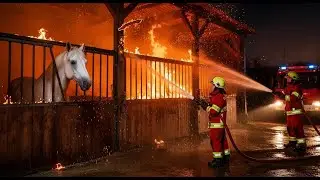 Heroic Rescue Team Saves Innocent White Horse from GIANT Fire Attack 🐕🔥Thanks to Smart Dog&rsquo;s Warning