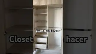 Closet f&aacute;cil de hacer 🛠️ #asmr #diy #homedecor #roomdecor  #closetmodernos #closet #arm&aacute;rio