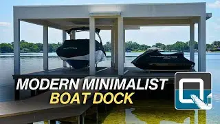 Modern Minimalist Boat Dock on Wauseon Bay | Windermere, Florida