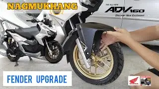 Adv 150 upgrade to 160 look, change front fender, simple DIY, mas maangas pala tignan, Honda adv 150
