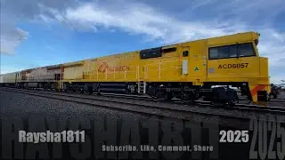 7MP1 - ACD6057-GWU015, crew car & G535 (Aurizon/TGE)  - Australian Trains by Raysha1811