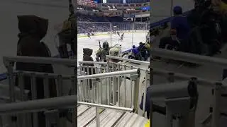 Boba Fett at a hockey game! Star Wars night at the rink!