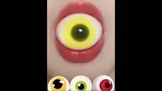 ASMR yellow green EMOJI FOOD kohakuto sprinkle honey jelly ice rock candy mukbang eating sounds