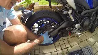 Yamaha MT 09 or FZ 09 rear brake removal pads, How to maintain, keep them tip top condition.