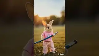 rabbit making flower garden #shorts