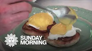 Chef Bobby Flay prepares Eggs Benedict