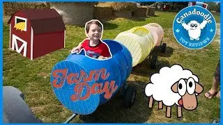 Kids Family Fun Farm Trip Farm Animals Giant Slide Barrel Train Ride Children Toddler Activites