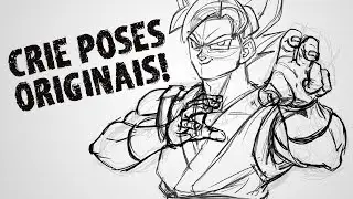 Como desenhar o GOKU em QUALQUER pose! - Tutorial de Desenho com dicas e métodos!