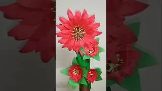 how to make 3d flower with paper #flower #papercraft #godgracecraft #shorts #flowercraft