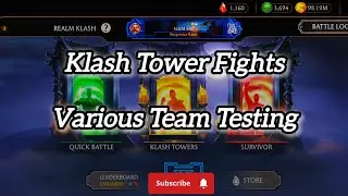Klash Tower Fights with various team testing. Mk Mobile Gameplay 2025 | #mkmobile #klashtower .